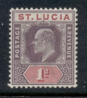 St-Lucia-1902-03-KEVII-Portrait-Wmk-Crown-CA-1d-MLH