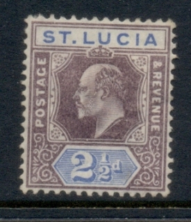 St-Lucia-1902-03-KEVII-Portrait-Wmk-Crown-CA-2-5d-MLH