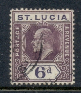 St-Lucia-1904-05-KEVII-Portrait-Wmk-Multiple-Crown-CA-6d-FU