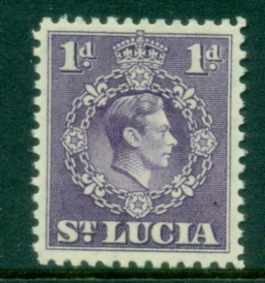 St-Lucia-1938-48-KGVI-Portrait-Perf-12-5-1d-violet-MUH