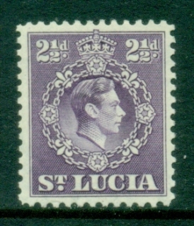 St-Lucia-1938-48-KGVI-Portrait-Perf-14x14-5-2-5d-violet-MLH