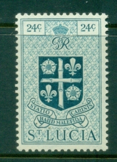 St-Lucia-1949-KGVI-Arms-24c-MUH