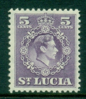 St-Lucia-1949-KGVI-Portrait-5c-MUH