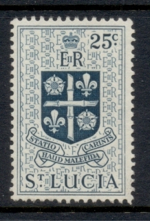 St-Lucia-1953-54-QEII-Arms-25c-FU