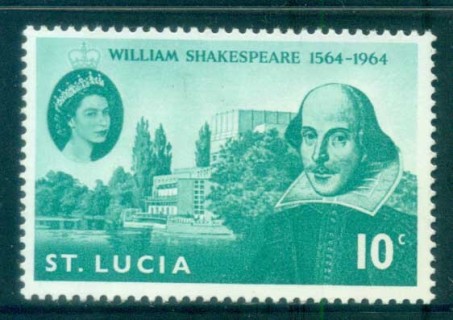 St-Lucia-1964-Shakespeare-400th-Birth-Anniversary-MLH-2