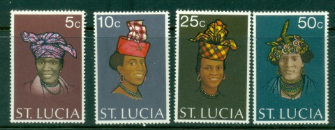 St-Lucia-1973-Womens-headresses-MUH