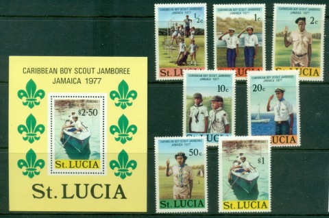 St-Lucia-1977-Caribbean-Boy-Scout-Jamboree-MS-MUH