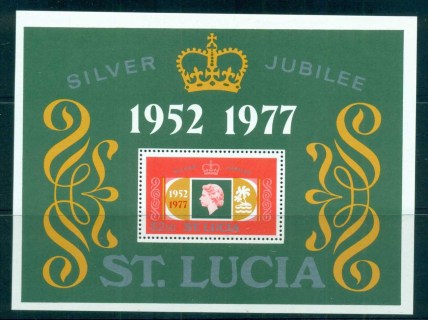 St-Lucia-1977-QEII-25th-Anniv-of-Reign-MS-MS-MUH