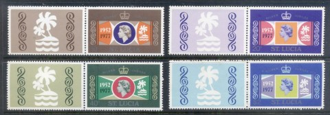 St-Lucia-1977-QEII-Silver-Jubilee-labels-MUH