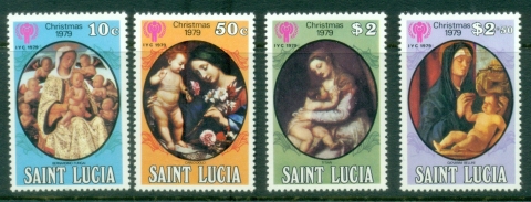 St-Lucia-1979-Xmas-IYC-International-year-of-the-Child-MUH