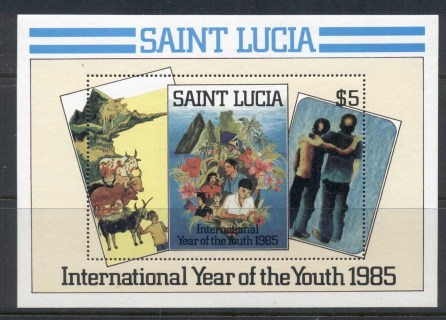 St-Lucia-1985-International-Year-of-Youth-MS-MUH