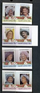 St-Lucia-1985-LOW-Queen-Mother-85th-Birthday-IMPERF-MUH