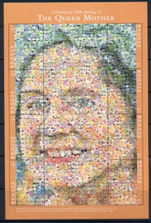 St-Vincent-Bequia-2000 Queen Mother 100th Birthday photomosaic MS