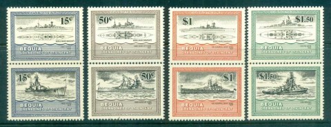 St-Vincent-Bequia-1985-WWII-Warships-prs-MUH