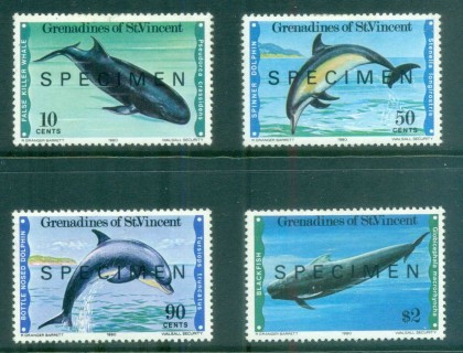 St-Vincent-Grenadines-1979-Dolphins-gum-inclusions-SPECIMEN-MLH