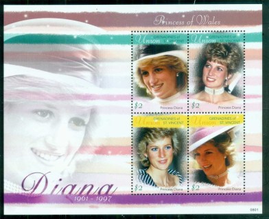 St-Vincent-Union-Is-1997 Princess Diana in Memoriam, Britain's beloved Princess MS