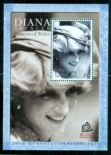 St-Vincent-Grenadines-2007 Princess Diana in Memoriam, 10th Anniv., A Stylish Princess MS