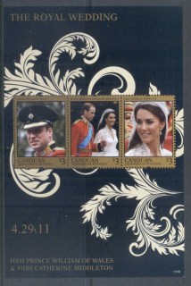 St-Vincent-Canouan-2011 Royal Wedding William & Kate #1110 $3 MS