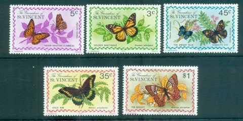 St-Vincent-Grenadines-1975-Butterflies-MUH-lot72961