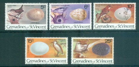 St-Vincent-Grenadines-1978-Birds-Eggs-1980-date-MUH-lot72988