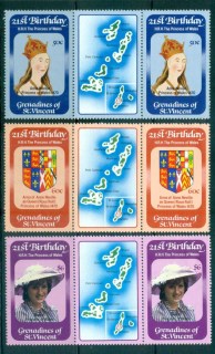 St-Vincent-Grenadines-1982-Princess-Diana-21st-Birthday-Gutter-prs-Maps-MUH-lot72994