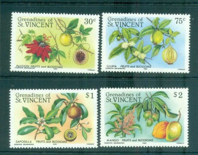 St-Vincent-Grenadines-1985-Fruits-Blossoms-MUH-lot73016