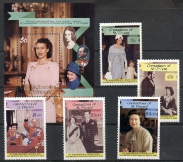 St-Vincent-Grenadines-1987-QEII-40th-Wedding-Anniversary-MS-MUH