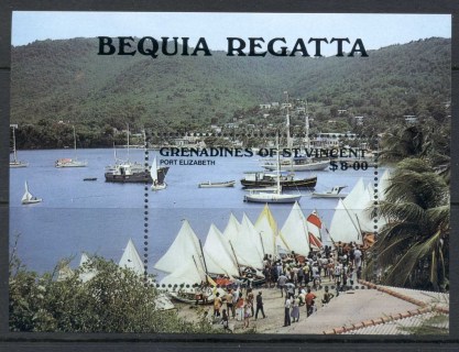 St-Vincent-Grenadines-1988-Bequia-Regatta-MS-MUH