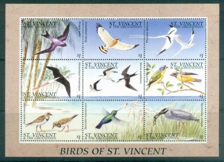 St-Vincent-Grenadines-1996-Birds-of-St-Vincent-MS-MUH