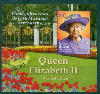 St-Vincent-Union-Is-2015-Queen-Elizabeth-II-Longest-Reigning-Monarch-in-British-History-MS-MUH_2