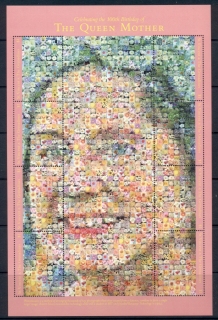 St-Vincent-Grenadines-2000 Queen Mother 100th Birthday photomosaic MS