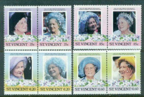 St-Vincent-1985-Queen-Mother-85th-Birthday-MUH