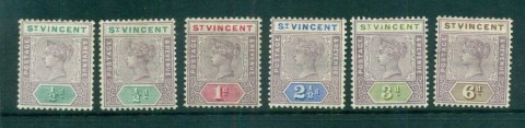 St-Vincent-1898-Queen-Victoria-Asst-MH-lot72938