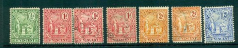 St-Vincent-1907-Peace-Justice-Assorted-faults-MH-FU-lot72860