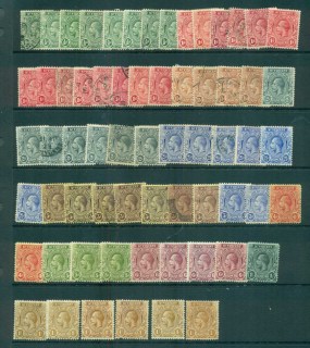 St-Vincent-1913-32-KGV-Assorted-MLH-MH-FU-lot72866