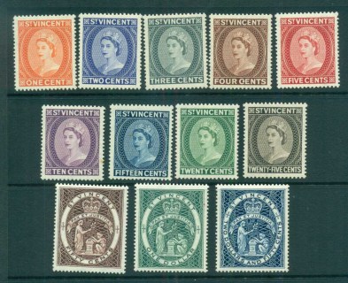 St-Vincent-1955-QEII-Defins-Wmk-Crown-Script-CA-MUH-lot72904