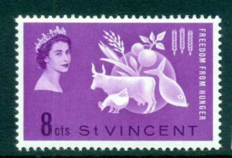 St-Vincent-1963-FFH-Freedom-From-Hunger-MLH-MUH-lot72687