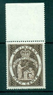 St-Vincent-1964-65-QEII-Defins-Wmk-Crown-CA-50c-Perf-13x14-MUH-lot72920