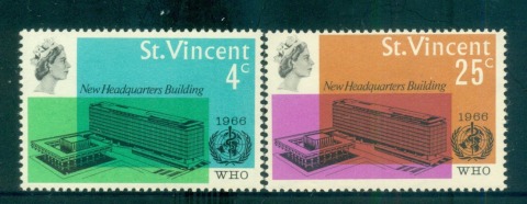 St-Vincent-1966-WHO-World-Health-Organisation-Headquarters-MUH-Lot55159