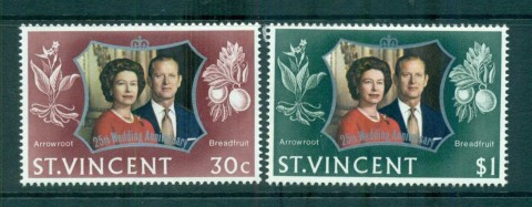 St-Vincent-1972-QEII-Silver-Wedding-Anniversary-MUH-lot72716