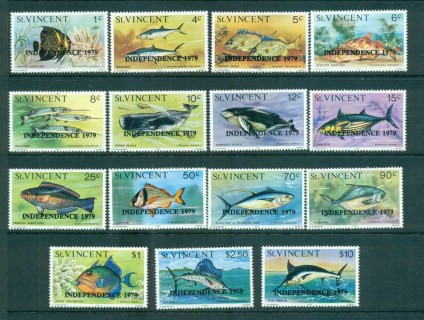 St-Vincent-1979-Independence-Opt-on-Fish-MUH-lot72772