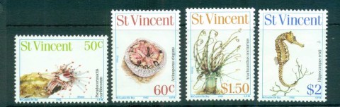 St-Vincent-1983-Sea-Horses-Anemones-n-MUH-lot72797