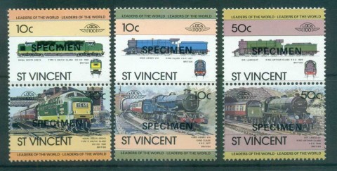 St-Vincent-1984-87-LOW-Locomotives-Trains-3-SPECIMEN-MUH-lot73035