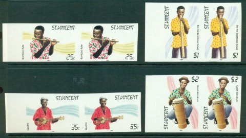 St-Vincent-1985-Musicians-IMPERF-pairs-MUH-Lot21298