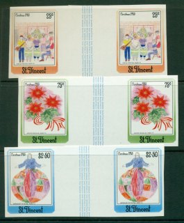 St-Vincent-1985-Xmas-IMPERF-pairs-MUH-Lot21301