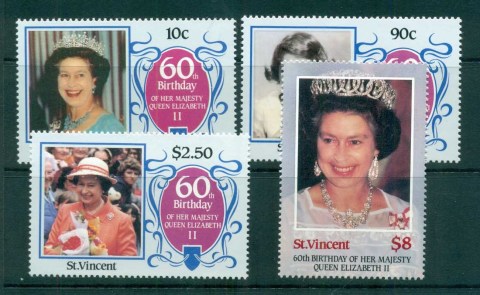 St-Vincent-1986-QEII-60th-Birthday-large-font-MUH-lot72835