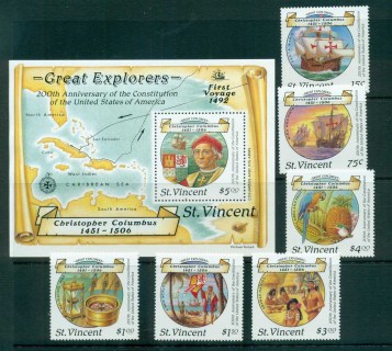 St-Vincent-1988-Christopher-Columbus-5-MS-MUH-lot72850