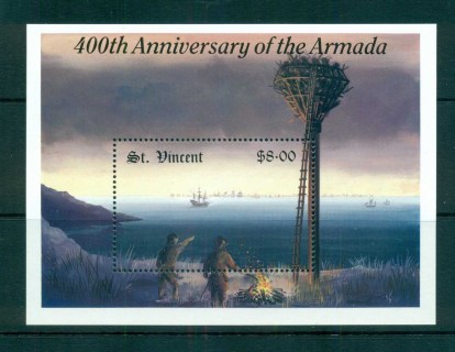 St-Vincent-1988-Spanish-Armada-MS-MUH-lot72854