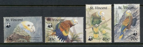 St-Vincent-1989-WWF-Parrots-MUH