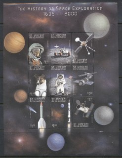 St-Vincent-1999-Space-Exploration-sheetlet-small-wrinkles-MUH